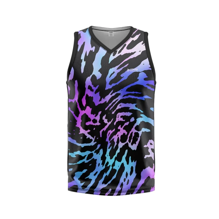 Mens Basketball Black Zebra Jersey