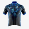 Mens Cycling Blue Patch Jersey