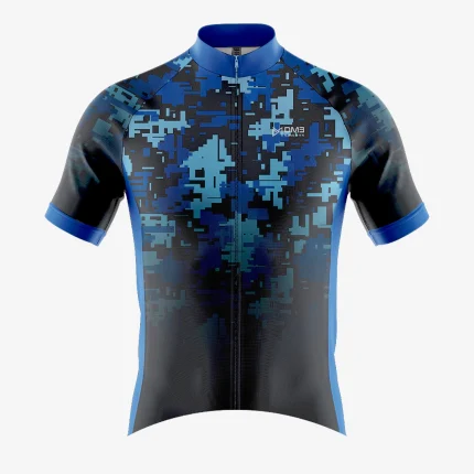 Mens Cycling Blue Patch Jersey
