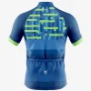 Mens Cycling Green Line Jersey