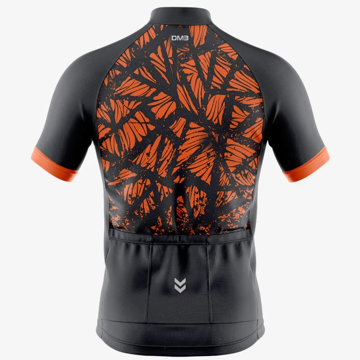 Mens Cycling Orange Scatter Jersey
