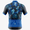 Mens Cycling Blue Patch Jersey