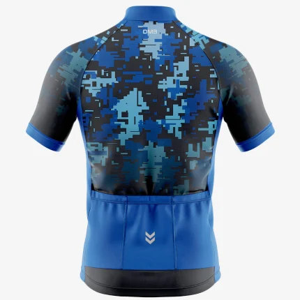 Mens Cycling Blue Patch Jersey