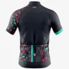 Mens Cycling Fluorescent Blue Arrow Jersey