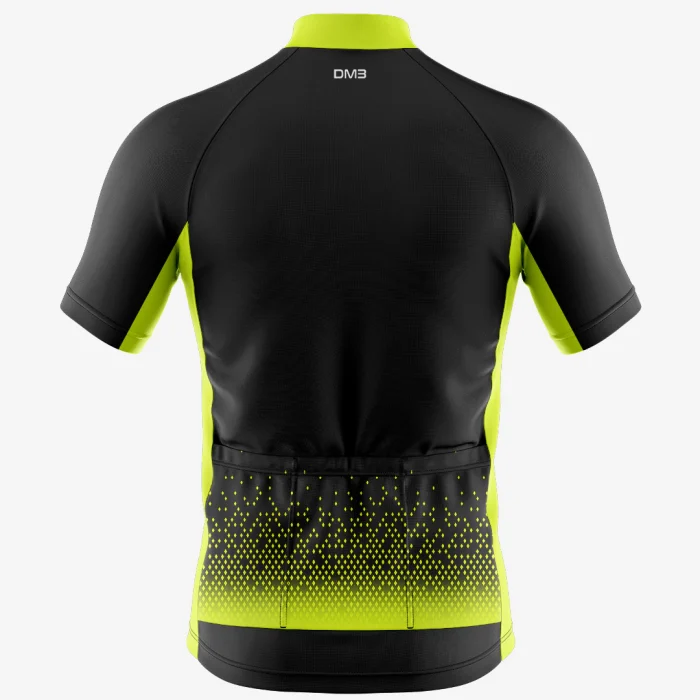 Mens Cycling Yellow Scatter Jersey