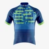 Mens Cycling Green Line Jersey