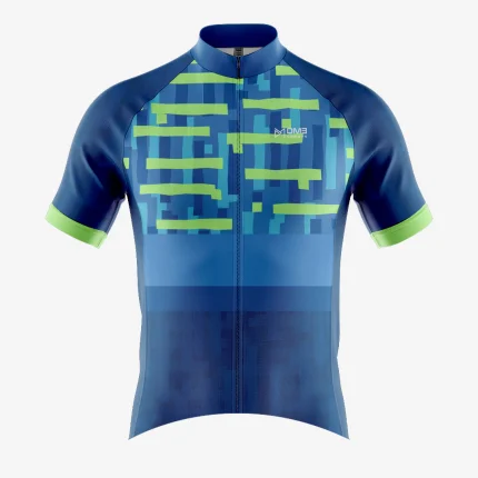 Mens Cycling Green Line Jersey
