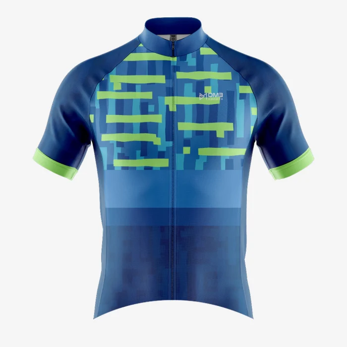 Mens Cycling Green Line Jersey