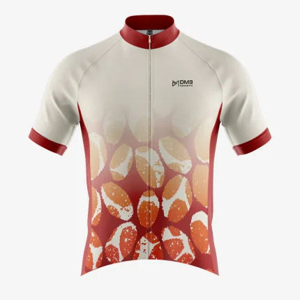 Mens Cycling Orange Stone Jersey