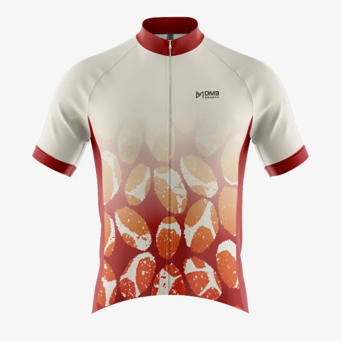 Mens Cycling Orange Stone Jersey