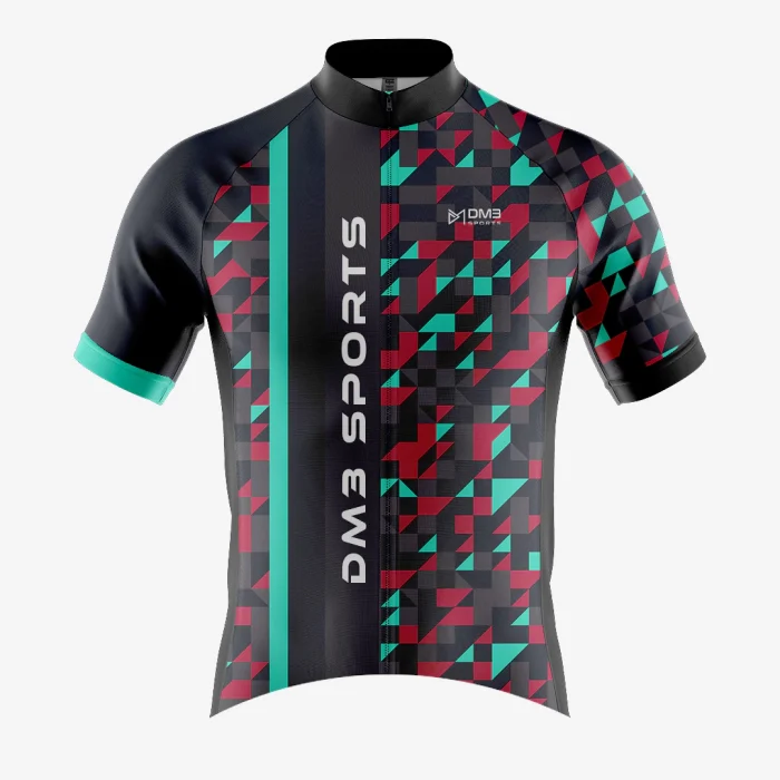 Mens Cycling Fluorescent Blue Arrow Jersey