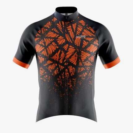 Mens Cycling Orange Scatter Jersey