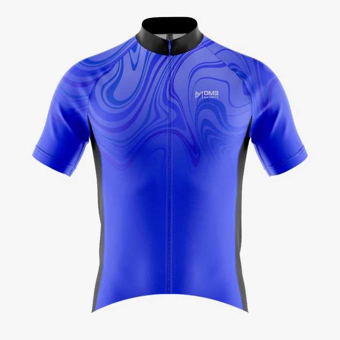 Mens Cycling Blue Wave Jersey