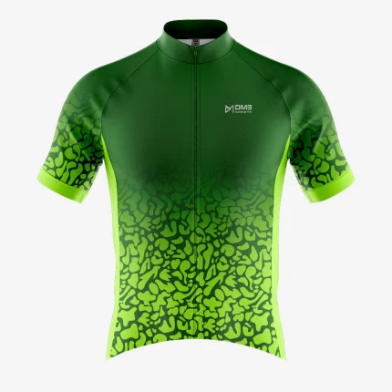 Mens Cycling Green Brush Jersey