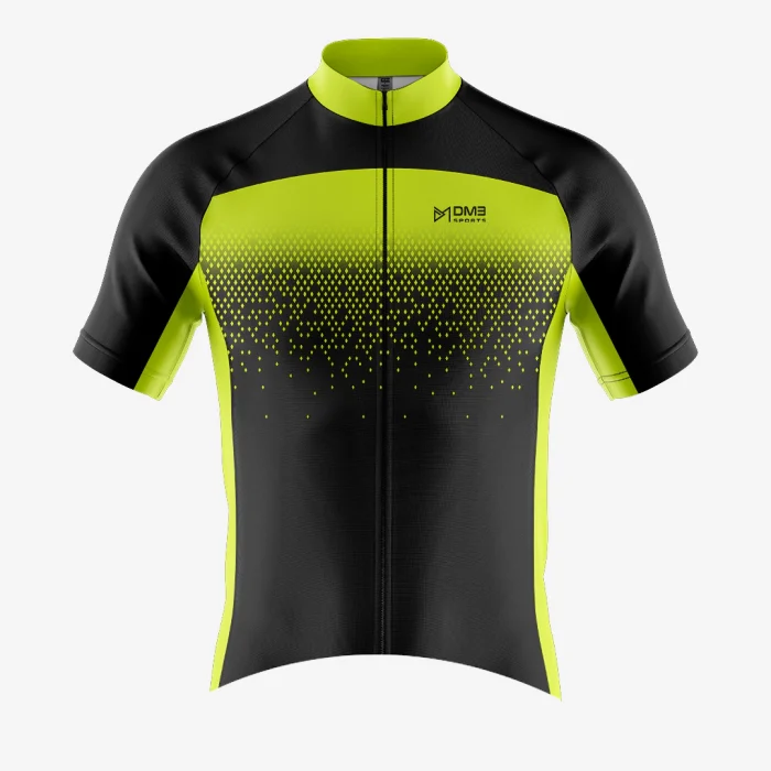 Mens Cycling Yellow Scatter Jersey