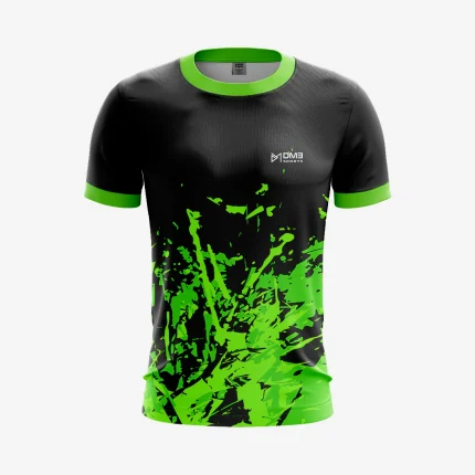 Mens Badminton Green Stroke Jersey
