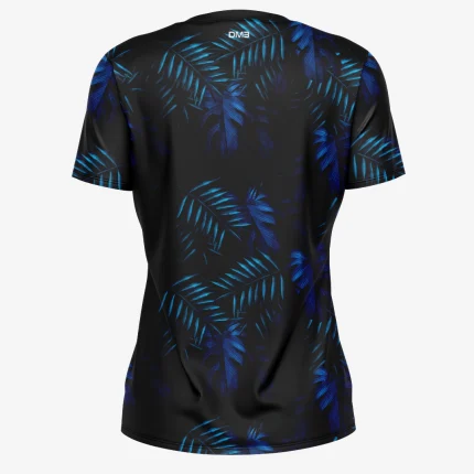 Womens Badminton Leaf Print Jersey