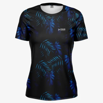Womens Badminton Leaf Print Jersey