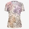 Womens Badminton Pink Flower Print Jersey