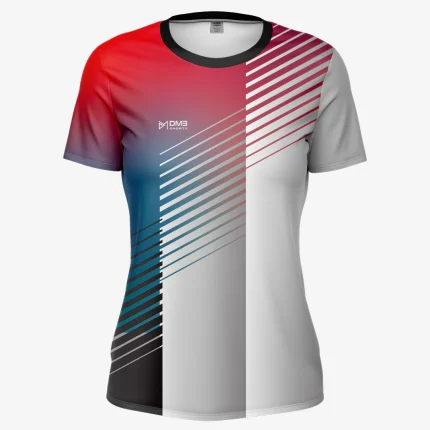 Womens Football Red Gradient Jersey