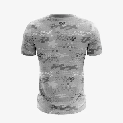 Mens Badminton White Print Jersey
