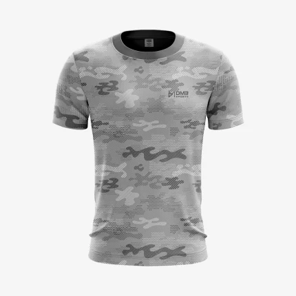 Mens Badminton White Print Jersey