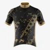 Mens Cycling Gold Hexagon Jersey