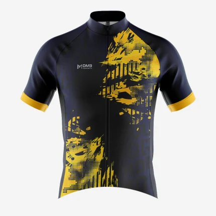 Mens Cycling Yellow Turbo Jersey