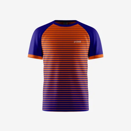 Orange Pixel Threads Mens Tennis Jersey