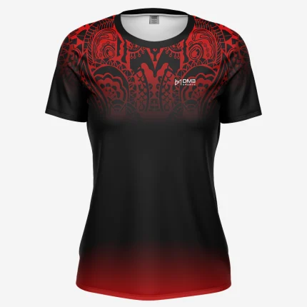 Red Art Womens Football Jersey
