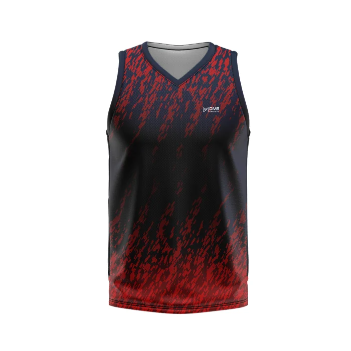 Mens Basketball Red Dashy Jersey