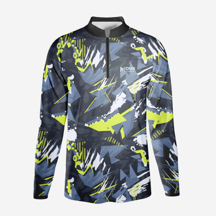 Mens Biker Fluorescent Green Jersey
