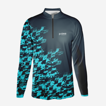 Mens Biker Blue Scratch Jersey