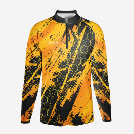 Mens Biker Orange Gradient Jersey