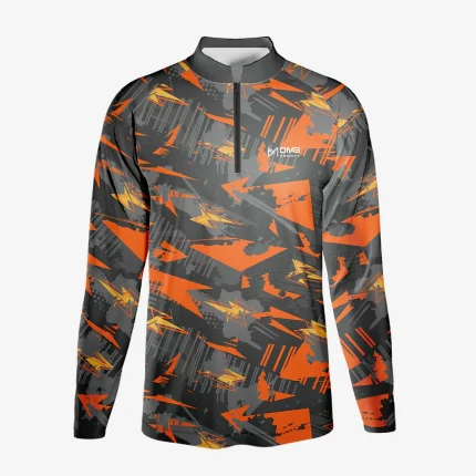Mens Biker Orange Strikes Jersey