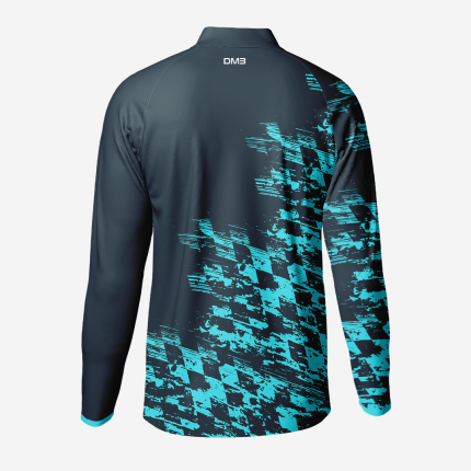 Mens Biker Blue Scratch Jersey