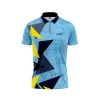 Mens Cricket Blue Geometric Jersey