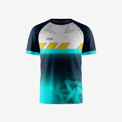 Blue Ven Threads Mens Tennis Jersey