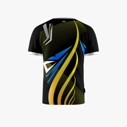 Black Twirl Men Tennis Tshirt