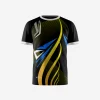 Black Twirl Men Tennis Tshirt