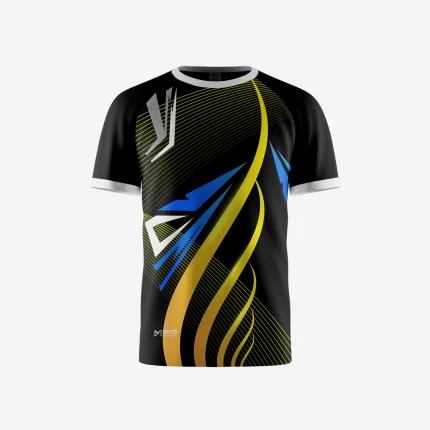 Black Twirl Men Tennis Tshirt