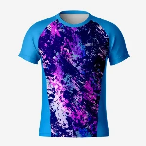 Blue RunX Retro Men Running Jersey