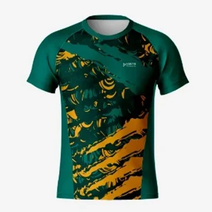 Green RunX Pure Men Running Jersey