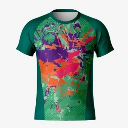 Green RunX Woven Men Running Jersey