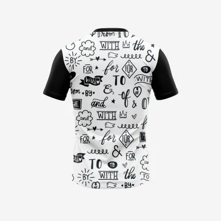 White Typography Printed Tshirt