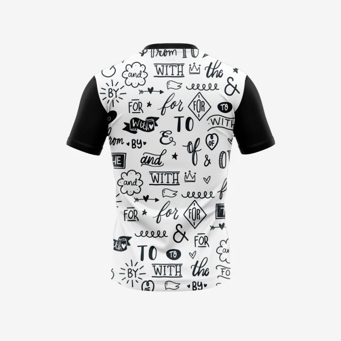 White Typography Printed Tshirt