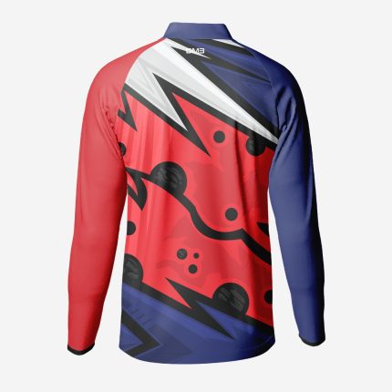 Womens Biker Red Melted Jersey 2