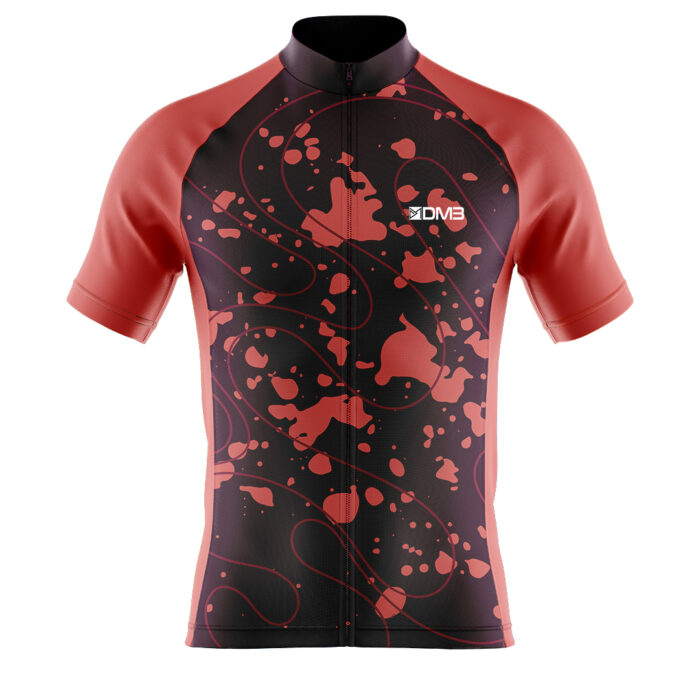 Buy Customized Men’s Vortex Red Cycling Jersey Online