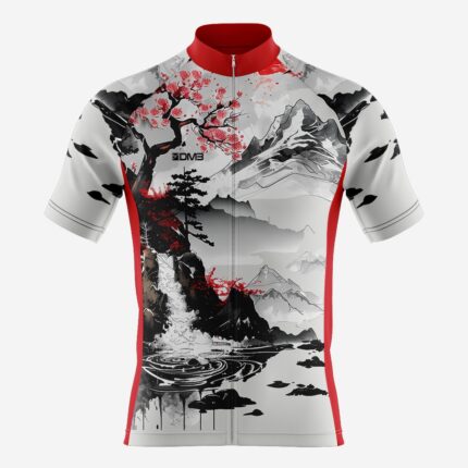 Buy Customized Men’s Red Pine Ascent Cycling Jersey Online