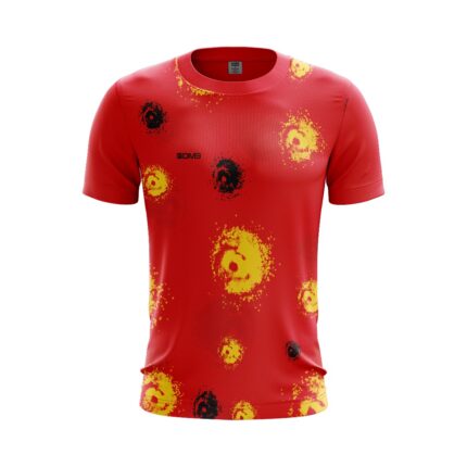 Buy Customized Red Vortex Men’s Badminton Jersey Online